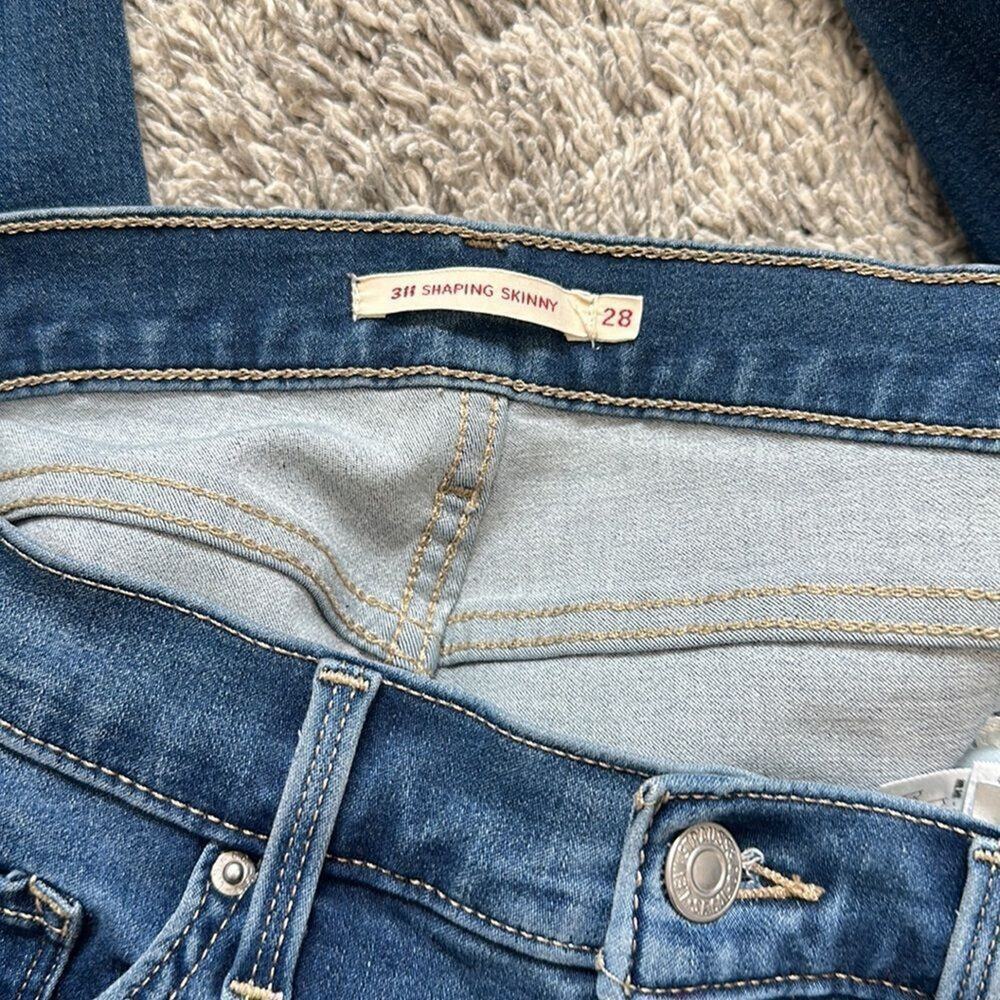 Levi's - 311 Shaping Skinny Jeans Size 28 Dark Wash Stretchy Denim - Picture 7 of 9